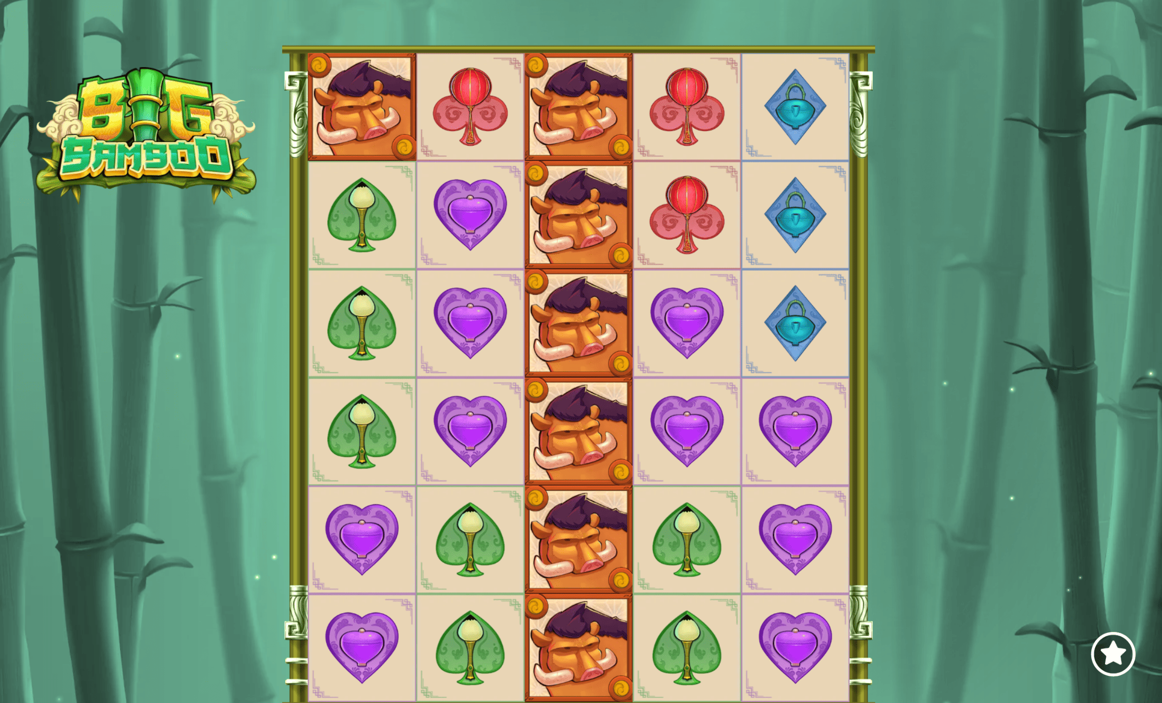 Интерфейс игрового автомата Big Bamboo